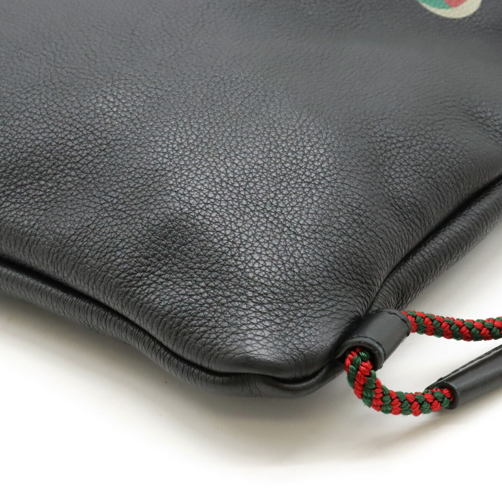 Gucci Backpack Leather Drawstring Print Black - image 3